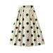 HSMQHJWE Green Jean Skirt Tennis Skirt For Women Women Fashion Skirt High Waisted A Line Mid Length Polka Dot Contrast Color Swing Skirt With Pockets Summer Pleated Skirt Womens Skirts Size Small Kne