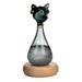 Weather Bottle Weather Windstorm Glass Weather Predictor Cat Statue Black