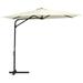 Outdoor Parasol with Steel Pole 118.1 Sand White