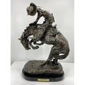 Rattlesnake American Handmade Remington Solid Bronze Sculpture Medium Size 11.5 H x 9 L x 5 W