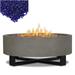 Home Square 2-Piece Set with Propane Fire Bowl for Outdoors and Fire Glass