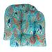 RSH DÃ©cor Indoor Outdoor Set of 2 U-Shape Wicker Tufted Seat Cushion Large Blue Ocean Life