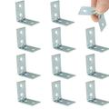 12Pcs Small L Shape Metal Corner Braces Drawer Shelf Wall Bracket