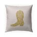 Cowboy Boot Pink Outdoor Pillow by Kavka Designs