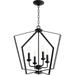 4 Light Entry Pendant in Bailey Street Home Home Collection Style 23 inches Wide By 21 inches High-Noir Finish Bailey Street Home 183-Bel-3399954