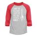 Shop4Ever Men s I May Be Old But I Got to See All The Cool Bands Raglan Baseball Shirt XX-Large Heather Grey/Red