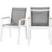 Meridian Furniture Nizuc Grey Outdoor Patio Dining Arm Chair (Set of 2)