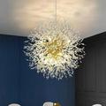 Nordic Style Crystal Chandelier Hanging Light for Entryway Hallway 3 Colors Light