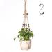 GadgetVLot Hanging Basket Cotton Rope Flower Pot Plant Hanger Hook Gardening Decoration New Hanging Basketï¼ˆNo Flowerpotï¼‰