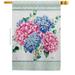 Breeze Decor H104139-BO Hydrogens Floral Double-Sided Garden Decorative House Flag Multi Color