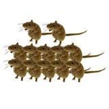 Pack of 12 Fake Rats - Fake Mouse - Perfect Rat Props Decoration for