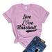 Live Love Baseball T-shirt Game Day Shirt Sports Mom Tshirt Softball Shirts Gift For Friend Cheerleader Top Women s Coach Tee