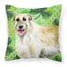 Carolines Treasures BB9844PW1414 Irish Wolfhound St Patricks Fabric Decorative Pillow 14Hx14W multicolor