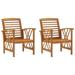 ametoys Patio Chairs 2 pcs Solid Acacia Wood