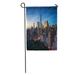 SIDONKU New York City Amazing Sunrise Over Central Park and Upper East Side Manhattan Birds Eye Aerial Garden Flag Decorative Flag House Banner 12x18 inch