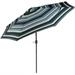 Sunnydaze Striped 9 Patio Umbrella with Push Button Tilt & Crank - Catalina Beach