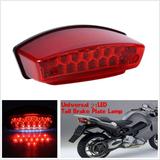 12V Motorcycle ATV License Plate Holder LED Tail Rear Brake Bracket Light Lamp