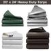 20 x 24 Super Heavy Duty 16 Mil Tarp Extra Thick Waterproof Poly Tarp Cover Rip and Tear Proof Tarpaulin