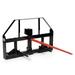 Titan Attachments Pallet Fork Frame Attachment with 43 Hay Spear and Stabilizers Fits Cat I & II Tractors Rated 4 000 LB