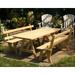 5 Treated Pine Picnic Table with 2 Backed Benches