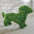 Pudcoco Garden Decor Dog Statue Faux Boxwood Peeing Dog Topiary Outdoor Decor for Patio Yard Lawn Ornaments Garden Art