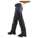 Dealer Leather C326-01-6XL Mens Leather Braided Motorcycle Chaps - 6XL