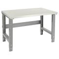 Adjustable Height Workbench C-Channel Leg Plastic Laminate Square Edge 48 W x 30 D Gray