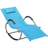 Outsunny Patio Rocking Chair Weather Resistant w/ Pillow