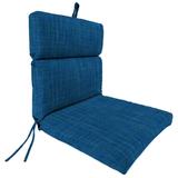 Jordan Manufacturing 22 x 44 Blue Solid Outdoor Chair Cushion - 44 L x 22 W x 4 H