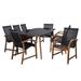 International Home Amazonia Carolina 9 Piece Patio Dining Set in Black