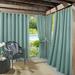 Sun Zero Sailor Indoor/Outdoor UV Protectant Room Darkening Grommet Curtain Panel 54 x84 Soft Teal