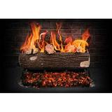 CleanBurn Mountain Oak 18 Vented Natural Gas Log Set. Complete with Match Lit Safety Pilot Fireplace Grate Burner Pan and Gas Connection Kit.