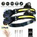 SAYFUT 2/1Pcs LED Rechargeable Headlamp 6 Modes Head Lamp with Motion Sensor and 5 Clips 230 Wide Beam for Camping Running Outdoors