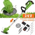 SAYFUT Cordless Electric Grass Trimmers Electric Lawn Mower Handheld Portable Lightweight Trimmer Rechargeable Electric Mower Grass Cutter