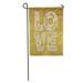 LADDKE Pink Cutout Love Over Gold May Be Laser Cutting Fancy Garden Flag Decorative Flag House Banner 12x18 inch