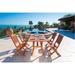 Malibu Eco-Friendly 3-Piece Wood Outdoor Dining Set With Backless Benches