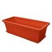 17 Inch Rectangular Plastic Thicken Planters with Trays - Window Planter Box for Outdoor and Indoor Herbs Vegetables Flowers and Succulent Plants (1 Pack Brick Red)