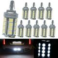 10pcs 7440 Super Bright White DC 12V 30-SMD LED Bulbs For Front Rear Turn Signal/Side Marker/Backup/Reverse/Stop/Brake Tail Light Lamp Single Filament