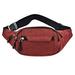 Waist Bag Durable Fashionable Oxford Cloth Travel Pocket Fanny Pack Running Belt for Outdoor Sports Men (Red)