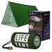 Go Time Gear | Life Tent Emergency Survival Shelter - 2 Person Tube Tent | Waterproof Windproof Thermal | Includes Survival Whistle Paracord Rope & Portable Lightweight Nylon Stuff Sack | Green