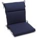 Blazing Needles Spun Polyester Solid Outdoor Squared Seat/Back Chair Cushion 18 x 38 Azul