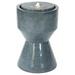 LuxenHome Gray Resin Bubbler Indoor/Outdoor Fountain with Led Light