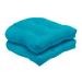 2 Pack Outdoor Indoor Tufted Seat Cushions 19 x 19 U Shape Cushions Fade Resistant for Wicker Chair Seat Patio Cushions Home Office Furniture Dinning Chair Pad Blue