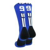 Royal/White Player Id Crew Number Socks (#99 Medium)