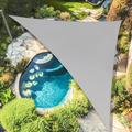 Artpuch 15 x15 x21 Sun Shade Sail Triangle UV Block for Shelter Canopy Patio Garden Outdoor Facility and Activities Light Grey