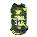 Portable Swimming Waterproof Bag Dry Sack Storage Pouch for Boating - Green Camouflage - 20L - Two Shoulder