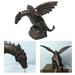 Statue Fountain Garden Decor Statue Outdoor Patinated Water Feature Dragon Sculptures for Decorative Flowerbed Lawn Garden