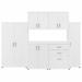 Universal 6 Piece Modular Closet Storage Set in White - Engineered Wood