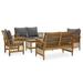 vidaXL 5 Piece Garden Lounge Set with Cushions Solid Acacia Wood 3057981