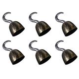 6pcs Simulate Bronze Pirate Hooks Cosplay Pirate Hooks Fake Plastic Hooks